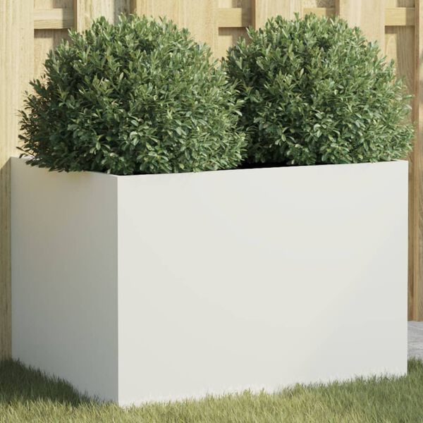 vidaXL Pflanzk&uuml;bel Wei&szlig; 62x47x46 cm Stahl