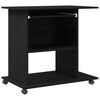 vidaXL Computertisch Eiche schwarz 80x50x75 cm Holzwerkstoff