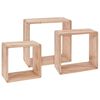 Home&Styling Regalw&uuml;rfel 3 Stk. Paulownia Holz