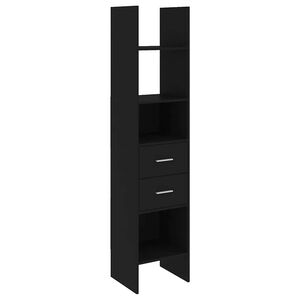 vidaXL B&uuml;cherregal Schwarz 40x35x180 cm Holzwerkstoff
