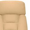 vidaXL Massagesessel mit Aufstehhilfe Creme Mikrofasergewebe