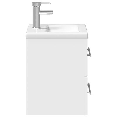 vidaXL Waschbeckenunterschrank mit Einbaubecken Weiß