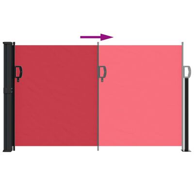 vidaXL Seitenmarkise Ausziehbar Rot 120x500 cm