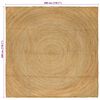vidaXL Bereichsteppiche Quadratisch Braun 300 x 300 cm Jute