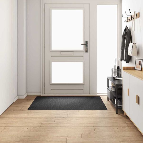 vidaXL Teppichl&auml;ufer Dunkelgrau 100 x 150 cm 100% Polypropylen