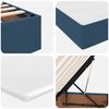 vidaXL Aufbewahrungsbett mit Matratze Blau 180 x 200 cm Polyester