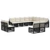 vidaXL Gartensofa-set 12 stk. Schwarz Poly-Rattan