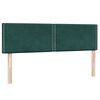 vidaXL Boxspringbett mit Matratze Dunkelgr&uuml;n 140x220 cm Samt