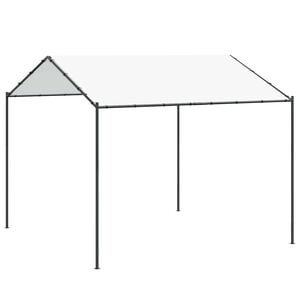vidaXL Pavillon 4 x 4 x 2,6 m Wei&szlig; Stahl und Polyester 180 gsm