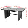 vidaXL 4-tlg. Garten-Lounge-Set mit Auflagen Poly Rattan Schwarz