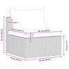 vidaXL 4-tlg. Garten-Sofagarnitur mit Kissen Grau Poly Rattan