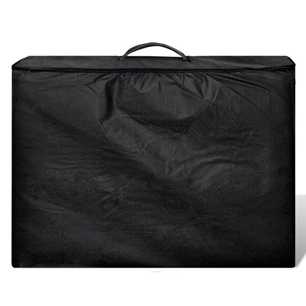 vidaXL Massageliege Klappbar 2-Zonen mit Holzgestell Schwarz