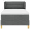 vidaXL Boxspringbett mit Matratze Dunkelgrau 100 x 200 cm Stoff