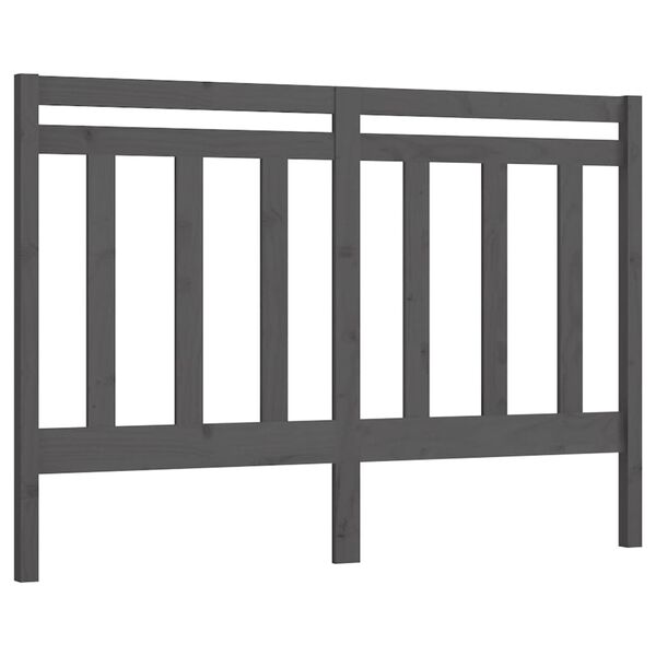vidaXL Kopfteil Grau 166x4x100 cm Massivholz Kiefer