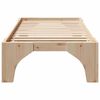 vidaXL Bettrahmen Braun 90 x 190 cm Massives Kiefernholz