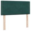 vidaXL Boxspringbett mit Matratze Dunkelgr&uuml;n 80x220 cm Samt