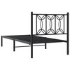 vidaXL Bettgestell mit Kopfteil Metall Schwarz 75x190 cm