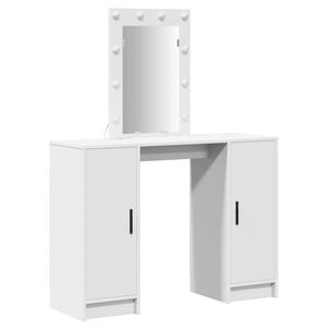 vidaXL Schminktisch mit Speicher Wei&szlig; 102 x 33 x 135 cm Holzwerkstoff