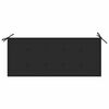 vidaXL Gartenbank mit Schwarzer Auflage 120 cm Massivholz Teak