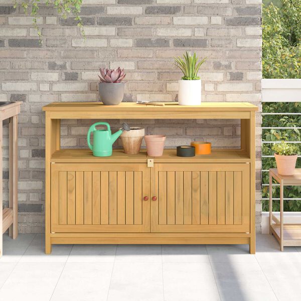 vidaXL Garten-Konsolentisch 110x35x75 cm Massivholz Akazie