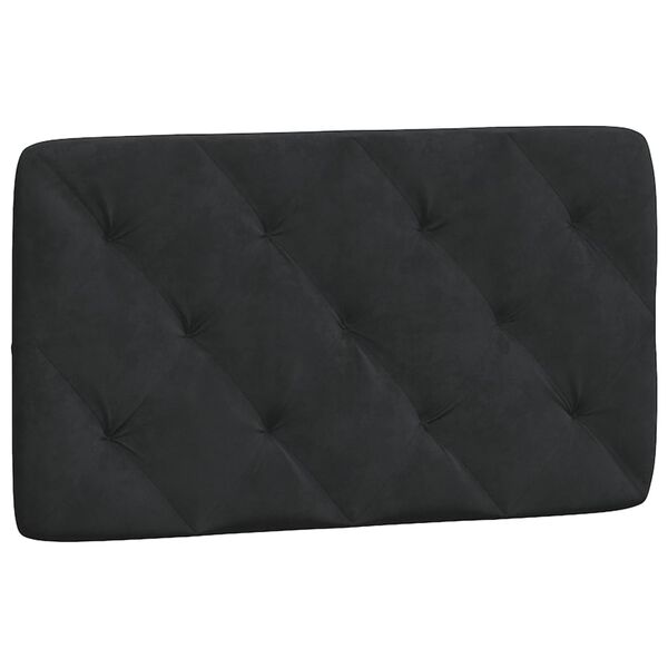 vidaXL Kopfteil-Kissen Schwarz 80 cm Samt