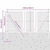vidaXL Zaun mit Pfosten Grau 1,2 x 25 m Stahl und PVC
