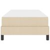 vidaXL Boxspringbett mit Matratze Creme 90 x 200 cm Stoff