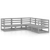 vidaXL 5-tlg. Garten-Lounge-Set Grau Kiefer Massivholz