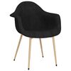 vidaXL Esszimmerst&uuml;hle 4 Stk. Schwarz Stoff
