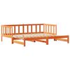 vidaXL Ausziehbares Tagesbett Wachsbraun 203,5 x 164 x 66 cm