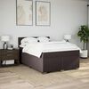 vidaXL Boxspringbett mit Matratze Dunkelbraun 140x190 cm Stoff