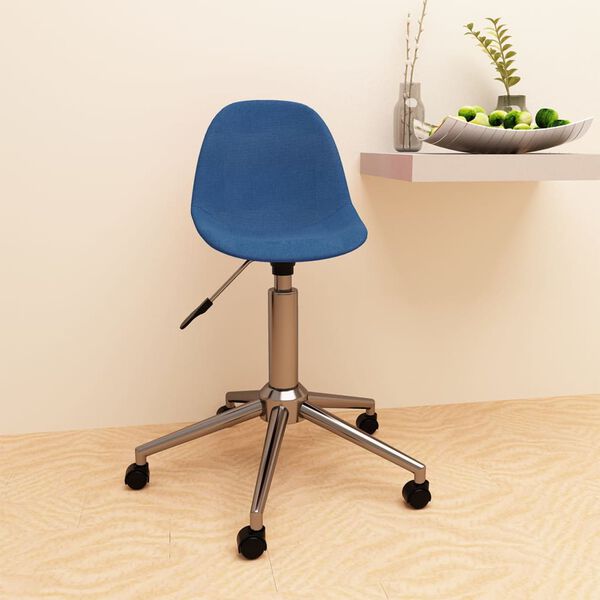 vidaXL B&uuml;rostuhl Drehbar Blau Stoff