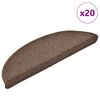 vidaXL Stufenmatten 20 Stk. 56x17x3 cm Kaffeebraun Halbrund
