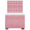 vidaXL Boxspringbett mit Matratze Rosa 90x200 cm Samt