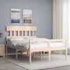 vidaXL Seniorenbett mit Kopfteil 120x200 cm Massivholz