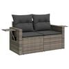 vidaXL Garten-Sofa-Set 13 pcs Grau Poly-Rattan