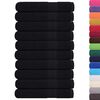vidaXL Handt&uuml;cher FROGN 10 Stk. Schwarz 100x200 cm 360 g/m&sup2;