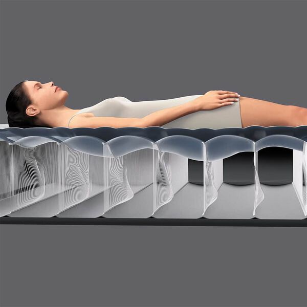 Intex Luftbett PremAire Weiß und Grau Queen Size 152x203x46 cm