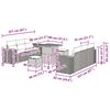 vidaXL Gartensofa-set mit Kissen 9 pcs Beige und Hellgrau Poly Rattan