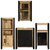 vidaXL Badezimmerm&ouml;bel-Set mit Regal 4 pcs Braun Massives Mangoholz