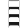 vidaXL B&uuml;cherregal Schwarz Eichen-Optik 50 x 33 x 117,5 cm