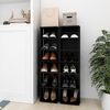 vidaXL Schuhschr&auml;nke 2 Stk. Hochglanz-Schwarz 27,5x27x102 cm