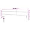 vidaXL Kopfteile Schwarz 200x5x78/88 cm Stoff