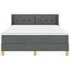vidaXL Boxspringbett mit Matratze Dunkelgrau 190 x 140 cm Polyester