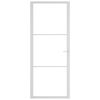 vidaXL Innent&uuml;r 83x201,5 cm Wei&szlig; ESG-Glas und Aluminium