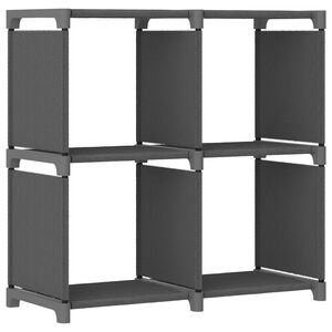 vidaXL W&uuml;rfel-Regal 4 F&auml;cher Grau 69x30x72,5 cm Stoff