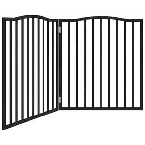vidaXL 2-tlg. Hundetor Faltbar Schwarz 160 cm Pappelholz