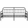 vidaXL Tagesbettrahmen Schwarz 100 x 190 cm Pulverbeschichteter Stahl
