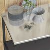 vidaXL K&uuml;chenaufbewahrung mit Regal Schwarz 60 x 50 x 92 cm Stahl