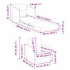 vidaXL Schlafsofa 60cm Dunkelgrau Stoff